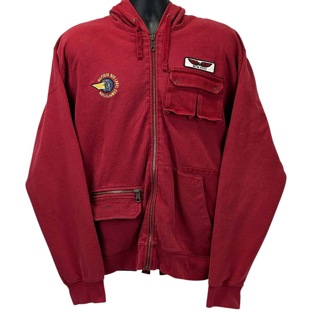Tommy Hilfiger Denim Red Label Competition Hoodie XXL 2XL Motor Series Hooded